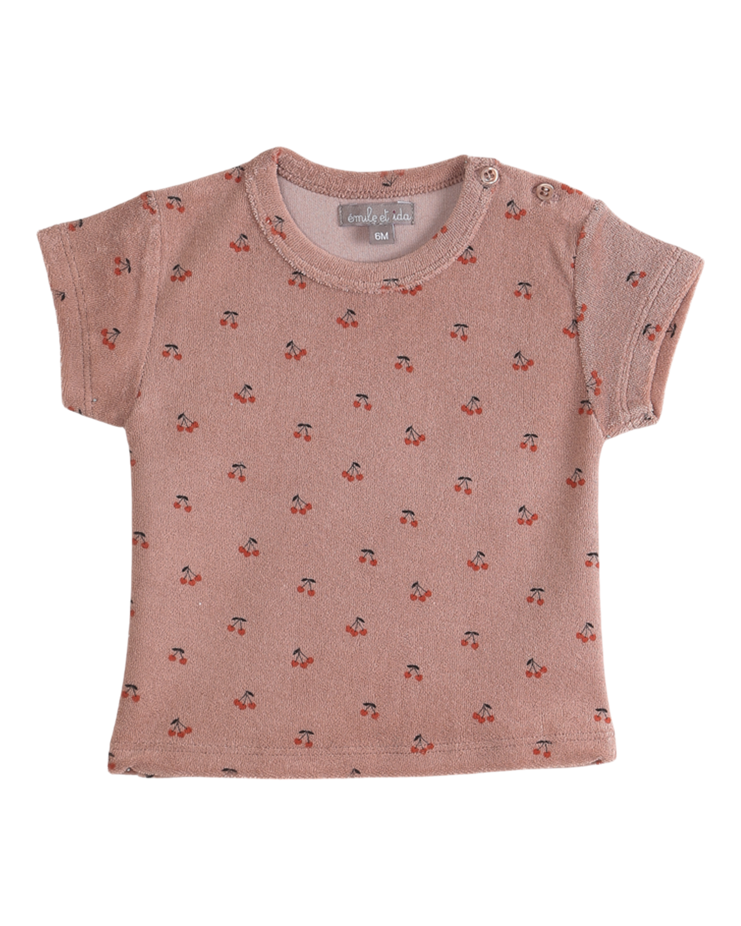 T-shirt éponge bio cerises terre