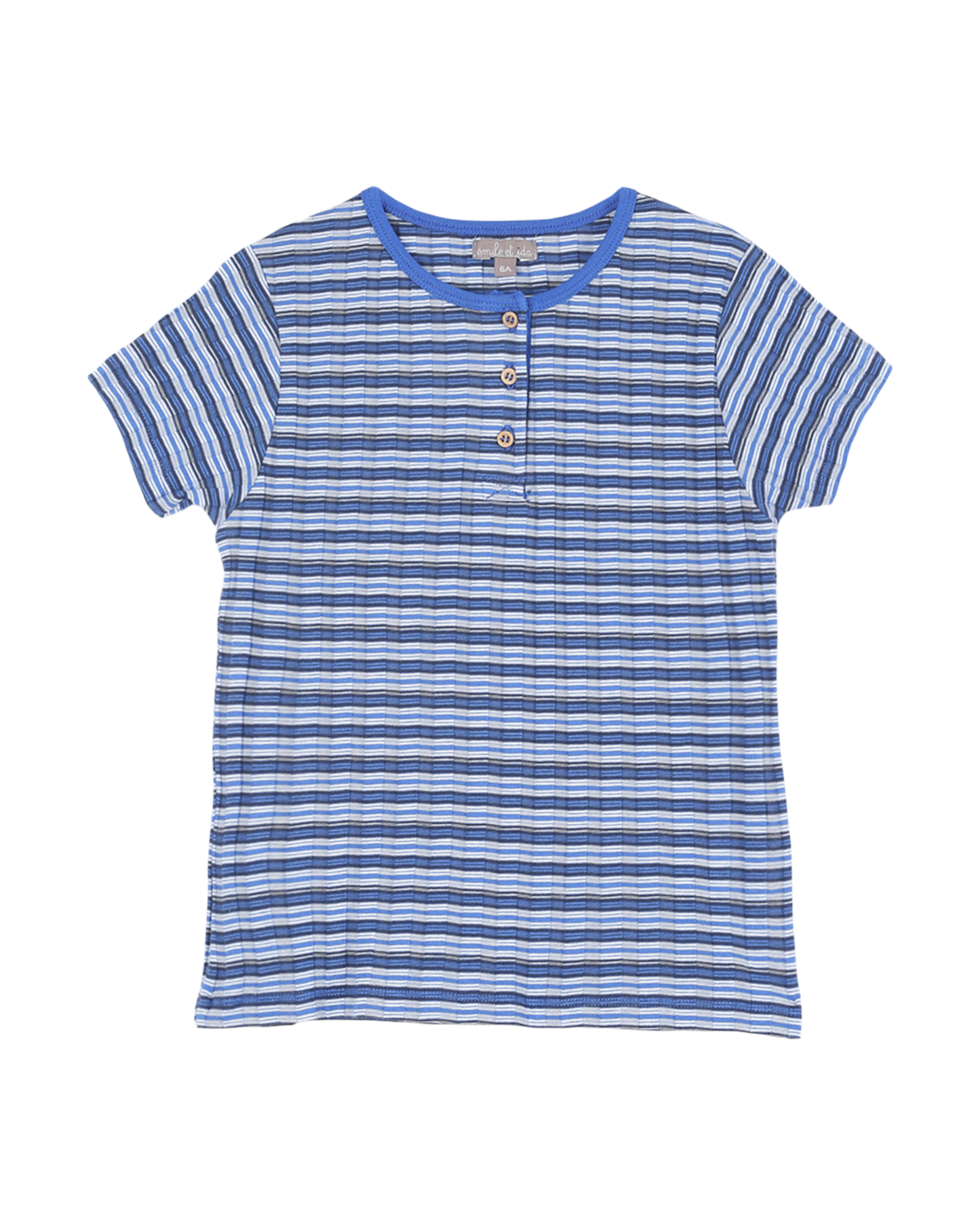 T-shirt rayures coton biologique bleu