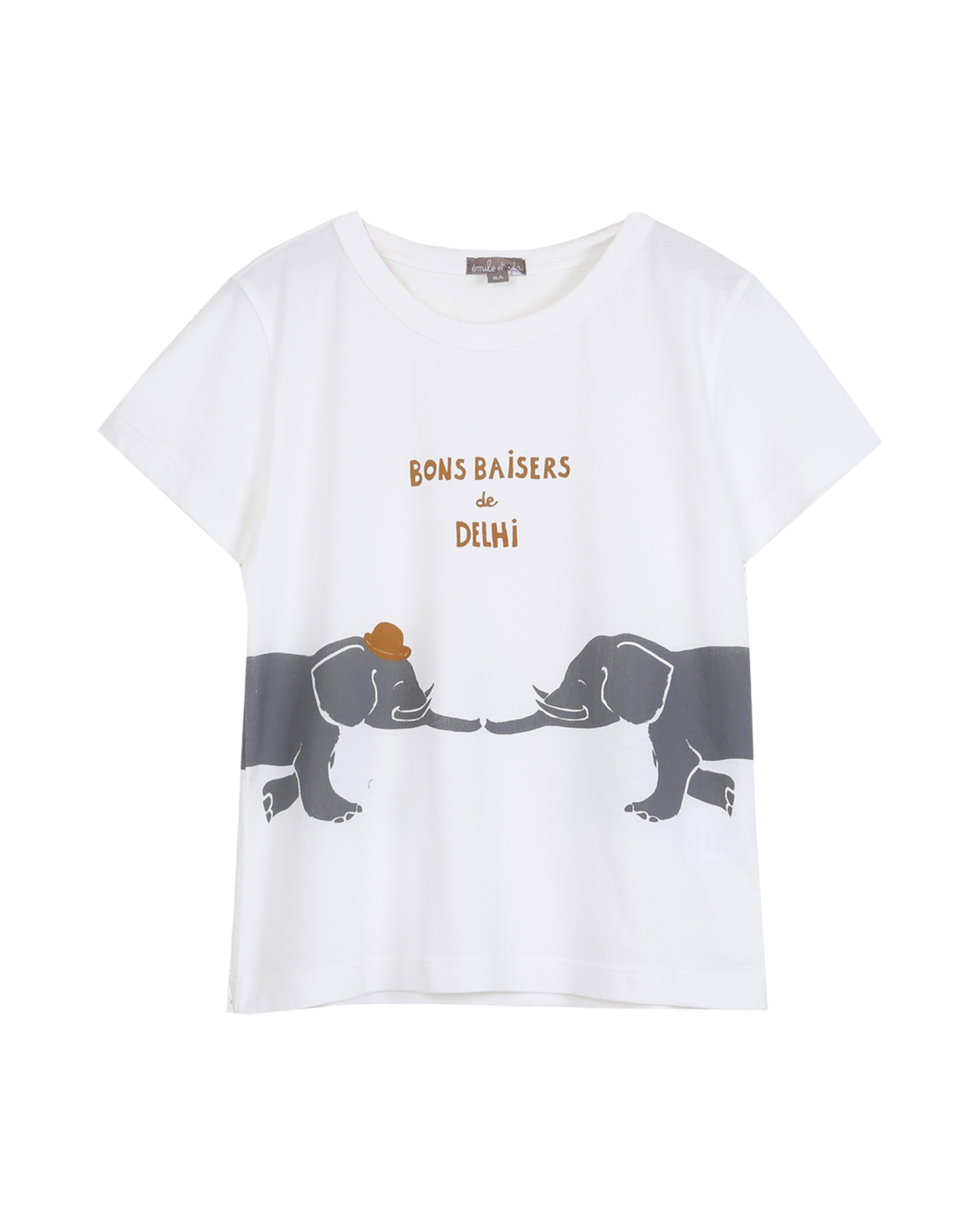 T-shirt "Bons baisers de Delhi" écru