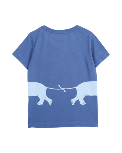T-shirt "Bons baisers de Delhi" bleu