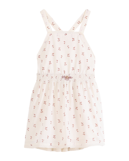 Robe cerisette écru