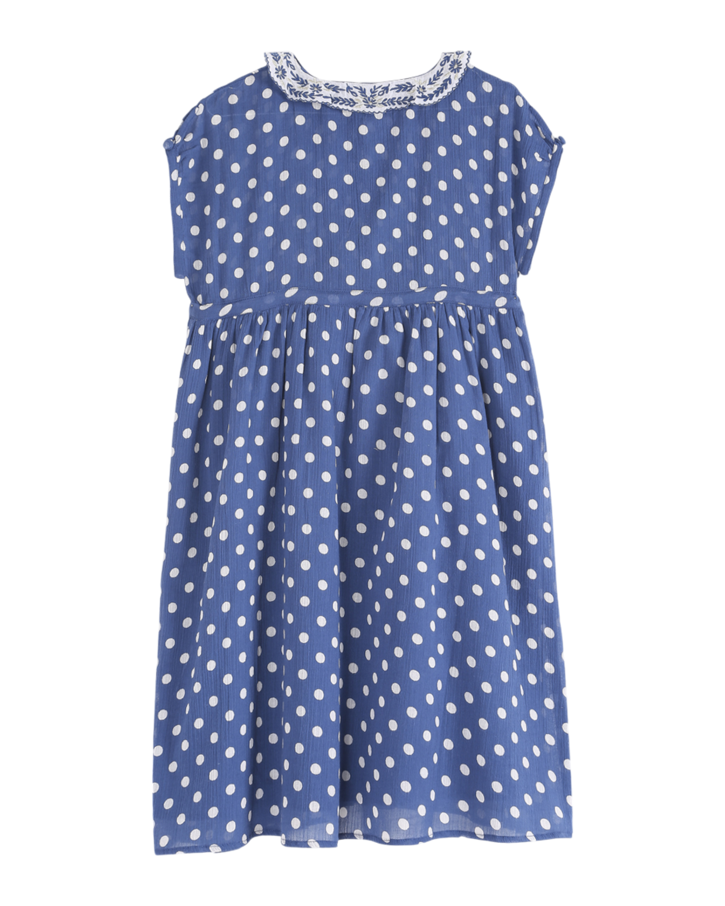 Robe à pois bleu