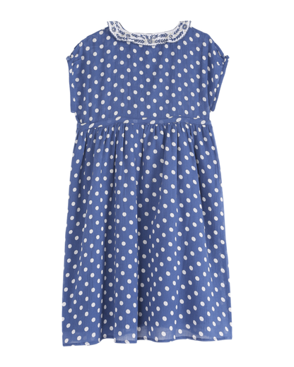 Robe à pois bleu