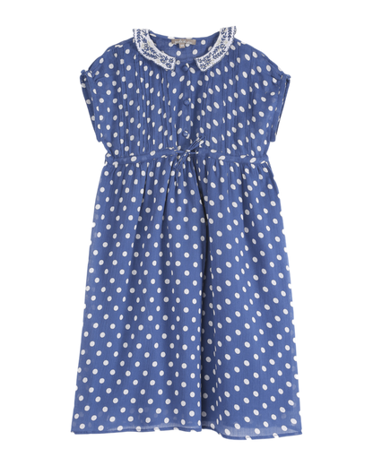 Robe à pois bleu