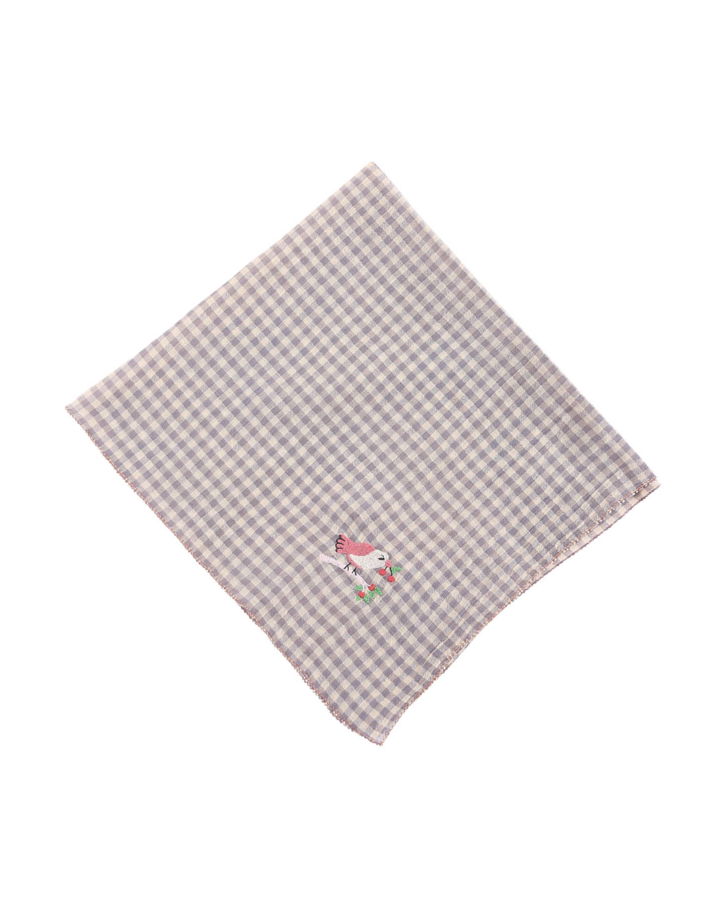 Foulard fille vichy pêche