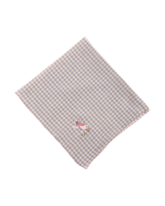 Foulard fille vichy pêche