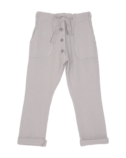 Pantalon gaze de coton argile