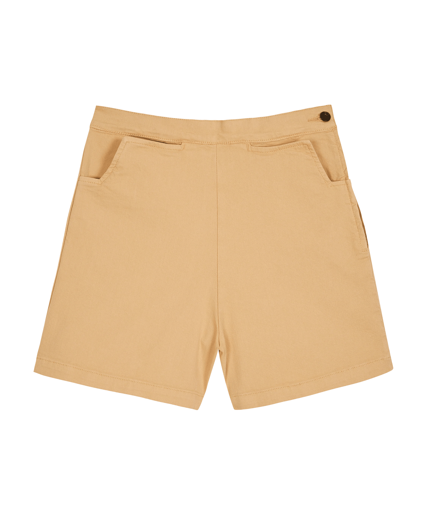 Short coton denim beige
