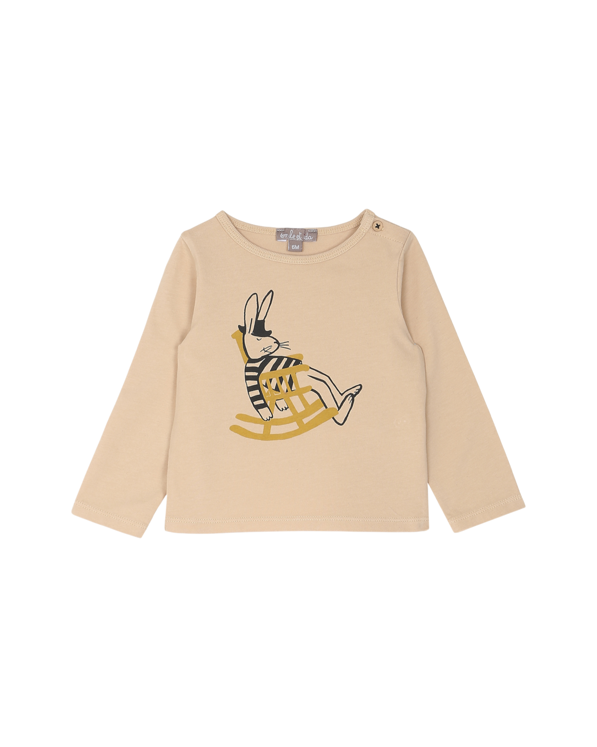 T-shirt bébé en coton pancake rocking-chair