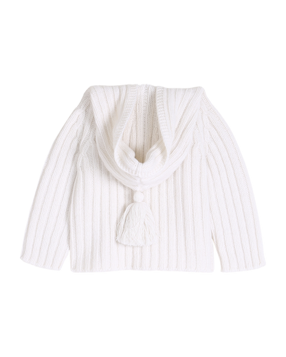 Cardigan bébé en laine mérinos écru