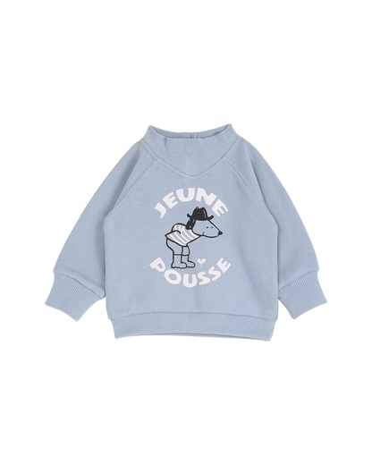 Sweat bébé en coton moletonné lac jeune pousse