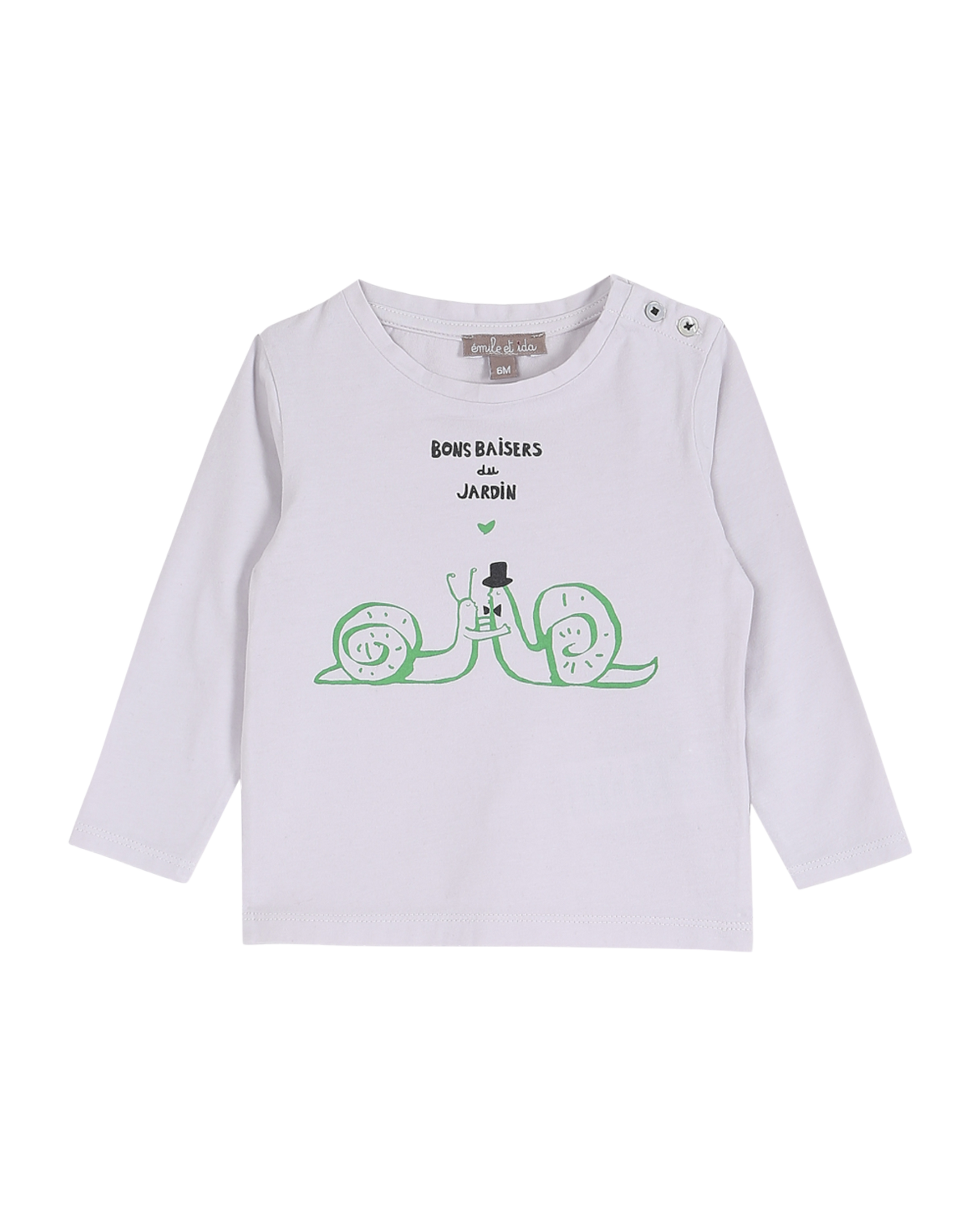 T-shirt en coton brume escargot