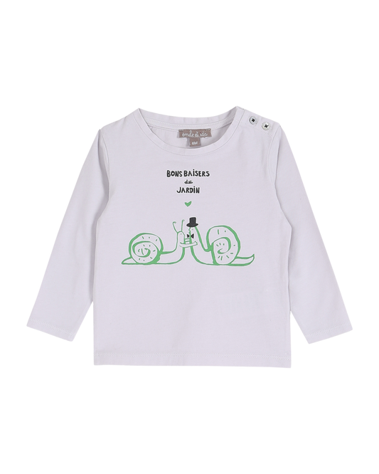 T-shirt en coton brume escargot