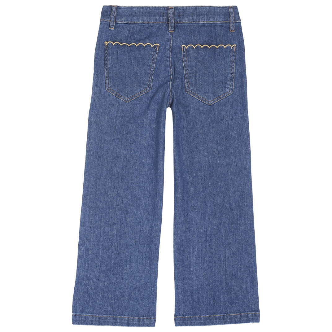 Pantalon à pont denim coton bio bleu