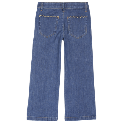 Pantalon à pont denim coton bio bleu