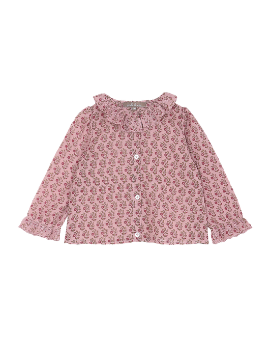 blouse bebe crepon pâquerette rose