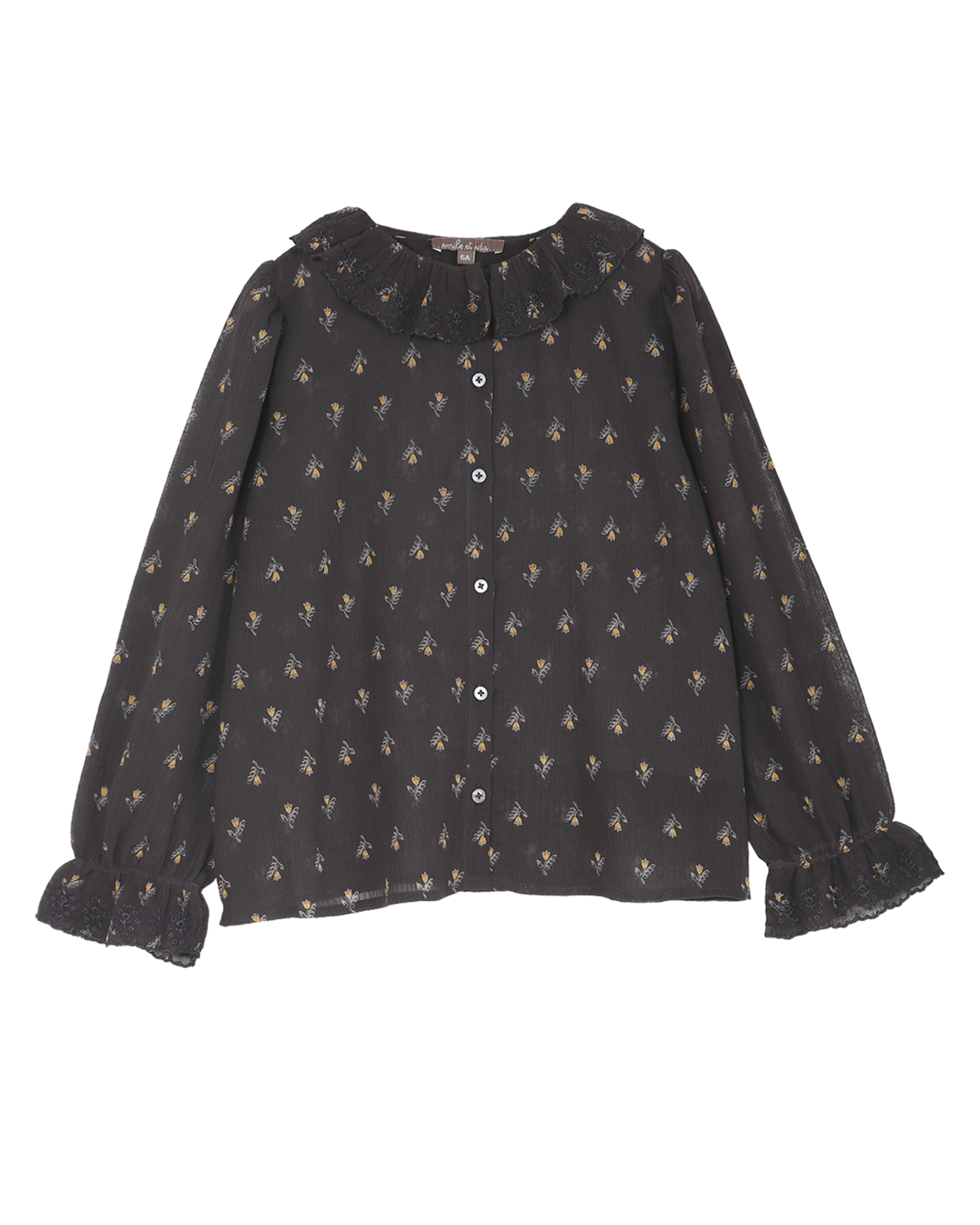 Blouse jonquille noir