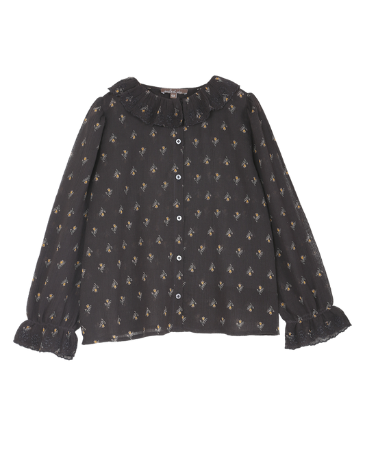 Blouse jonquille noir