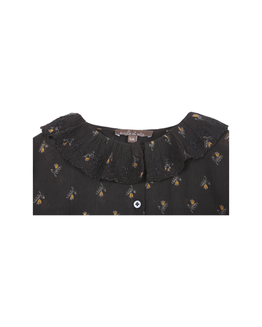 Blouse jonquille noir
