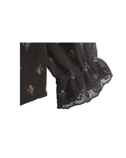 Blouse jonquille noir