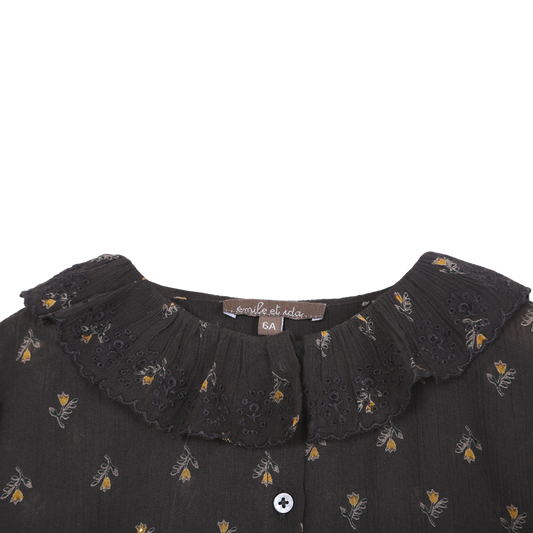 Blouse jonquille noir