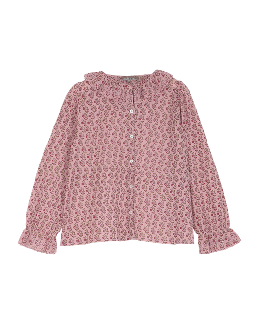blouse bébé pâquerette rose