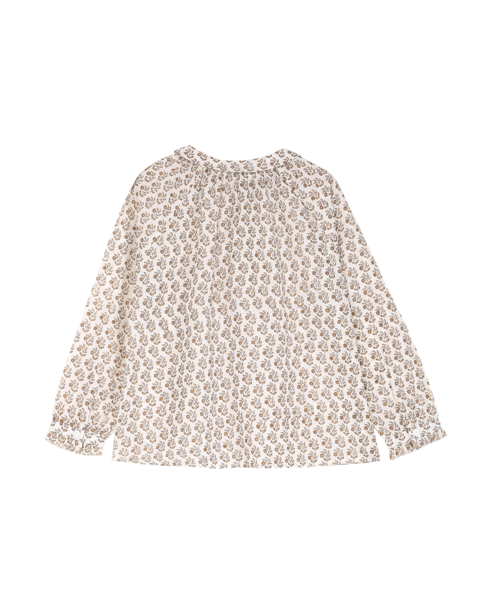 Blouse en voile de coton pâquerette écru