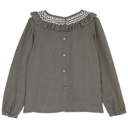 Blouse smockée pied de puce