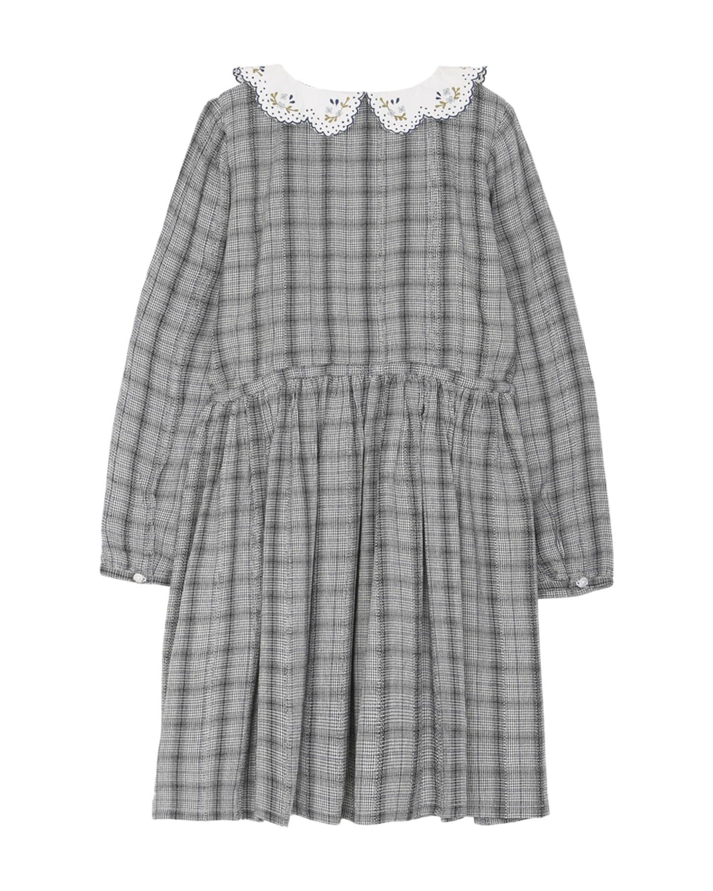 robe smockee en viscose mini check