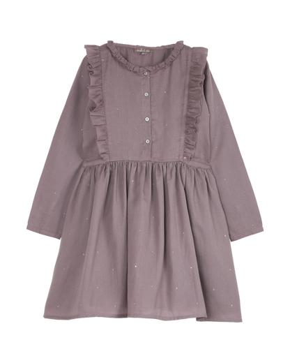 Robe mukesh en crepe de coton lavande