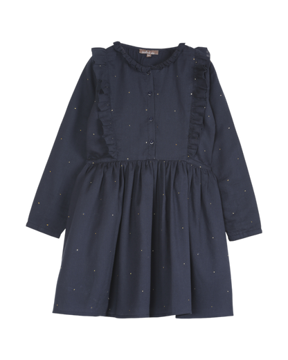robe fille mukesh en crepe de coton abysse