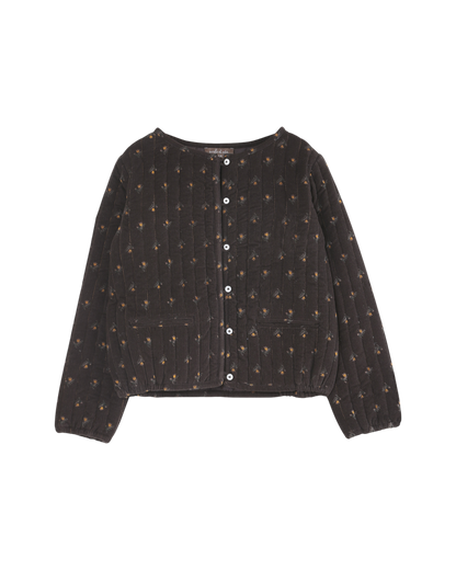 Veste velours milleraies jonquille marine