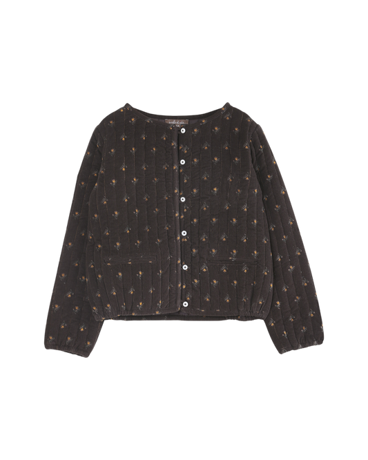 Veste velours milleraies jonquille marine
