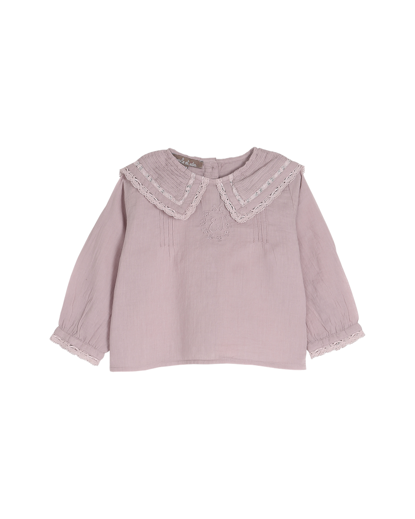 Blouse bébé en voile de coton violette