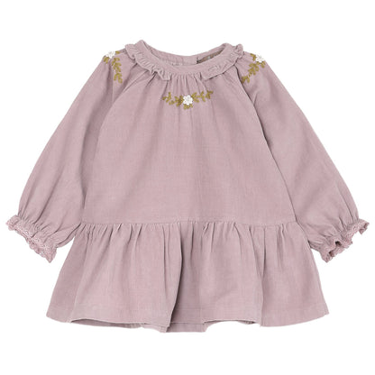 robe bebe en velours violette