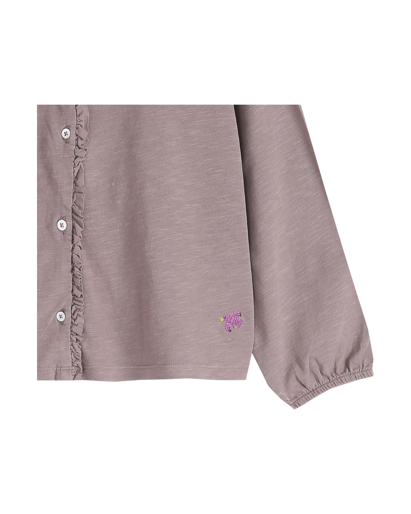 tee shirt fille en coton flamme bio lavande