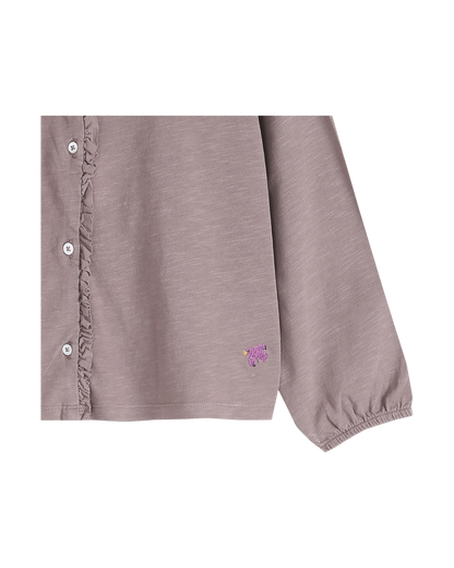 tee shirt fille en coton flamme bio lavande