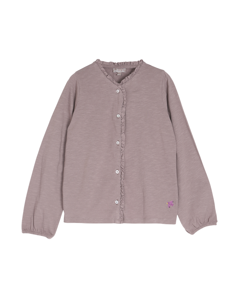 tee shirt fille en coton flamme bio lavande