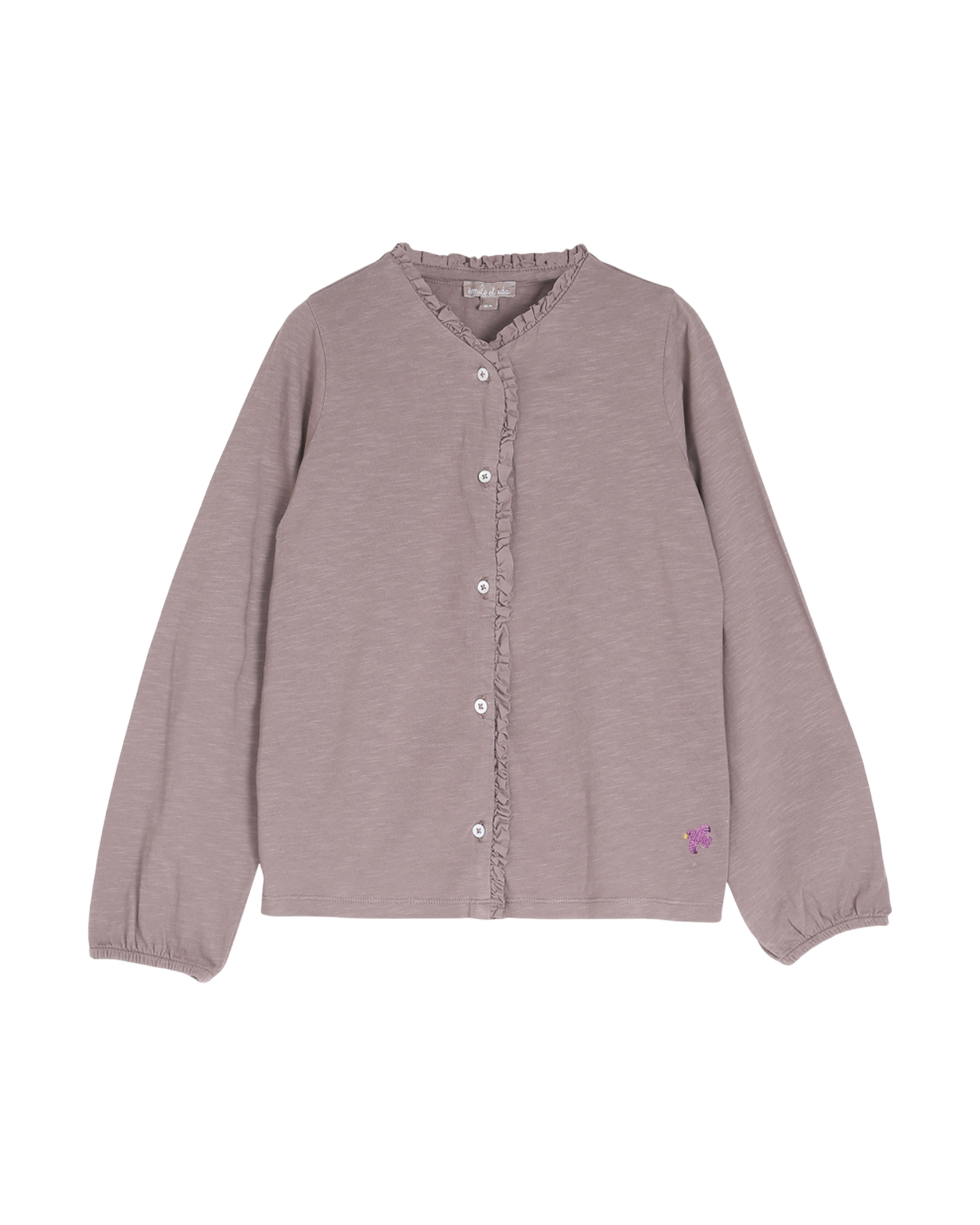 tee shirt fille en coton flamme bio lavande