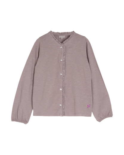 tee shirt fille en coton flamme bio lavande