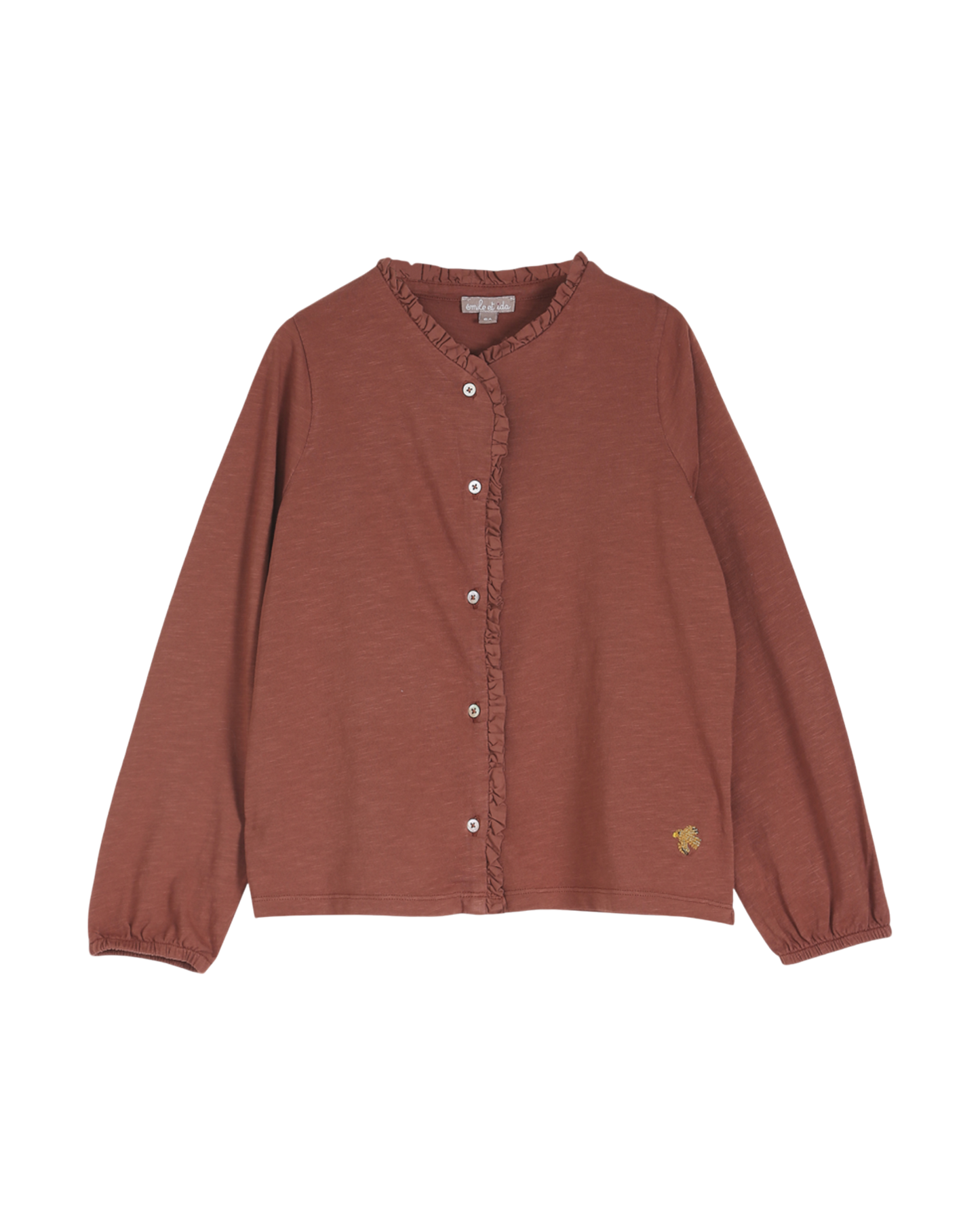tee shirt fille en coton bio flamme auburn