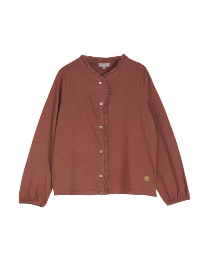 tee shirt fille en coton bio flamme auburn