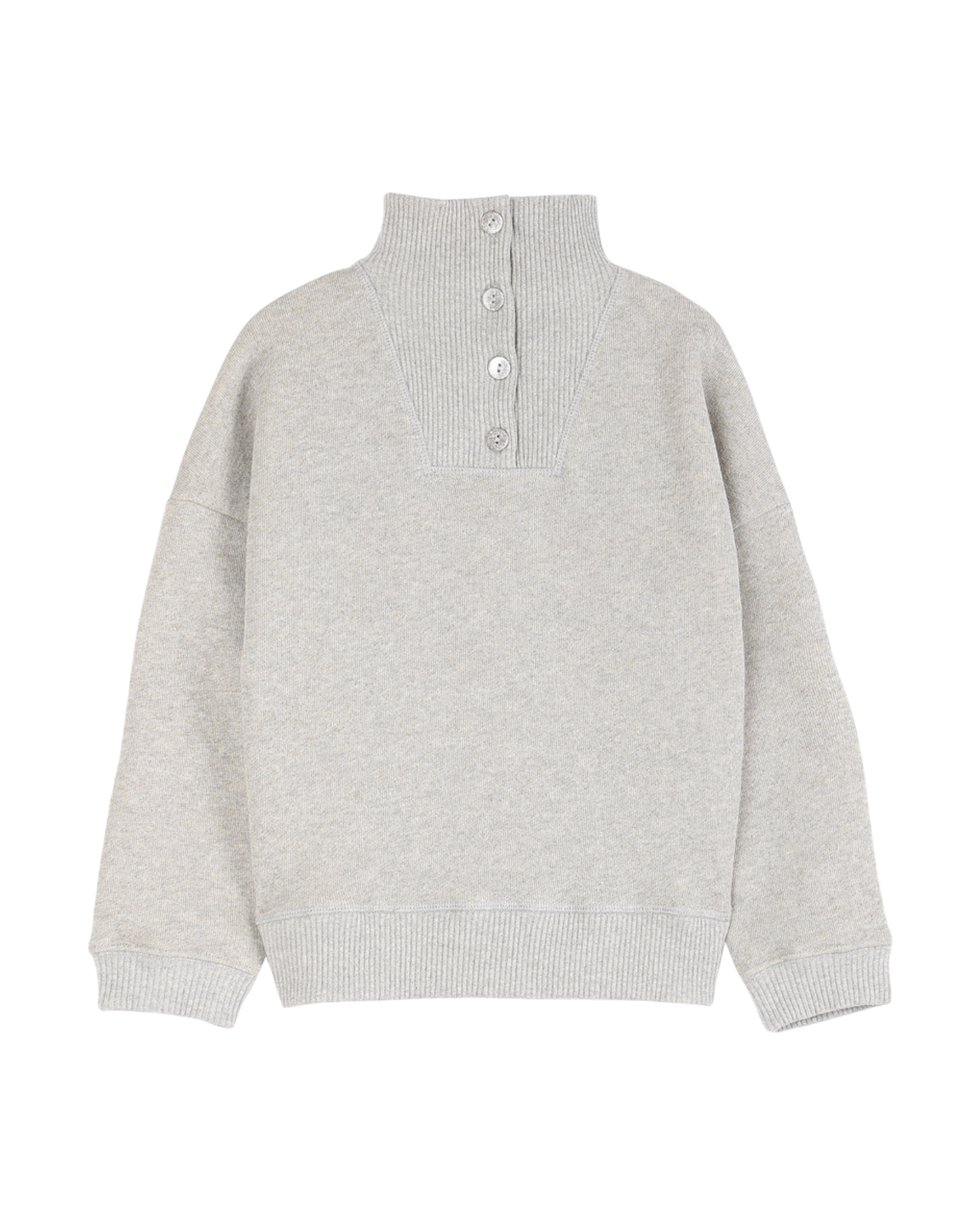 sweat en coton bio molletonne gris chine lurex