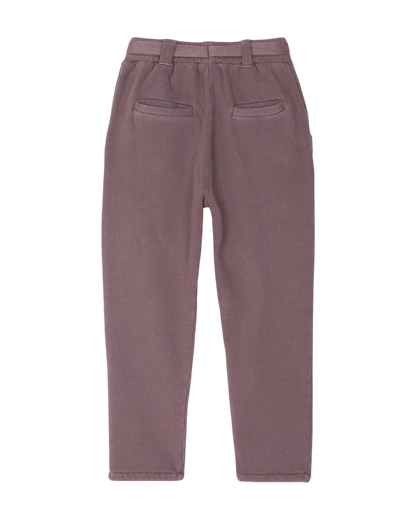 jogger fille en coton bio molletonne prune