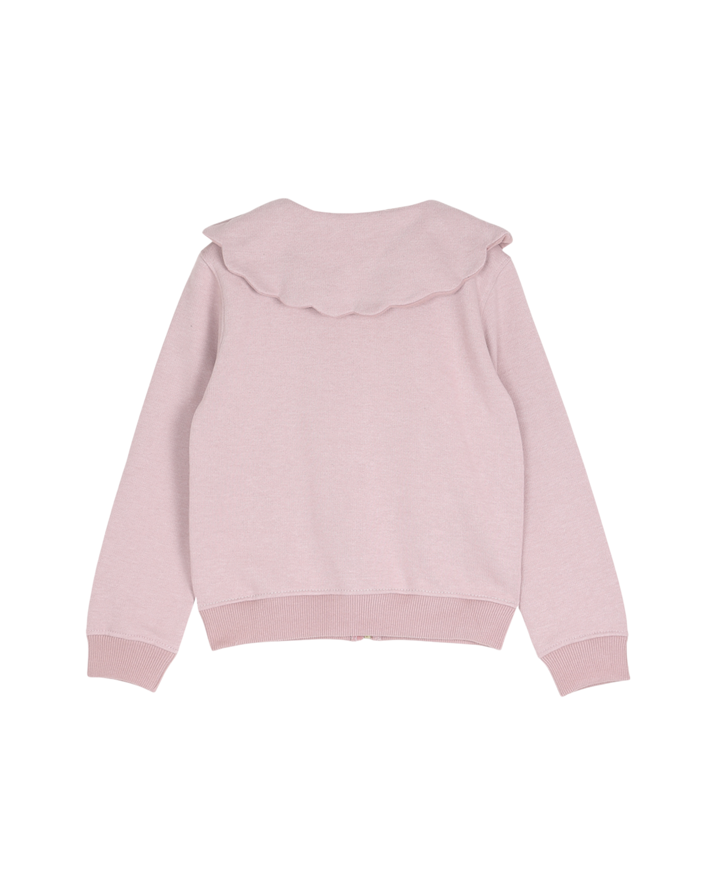Sweat fille en coton bio molletonné bois