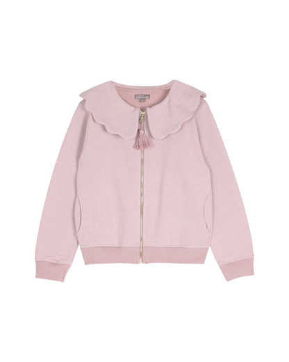 Sweat fille en coton bio molletonné bois