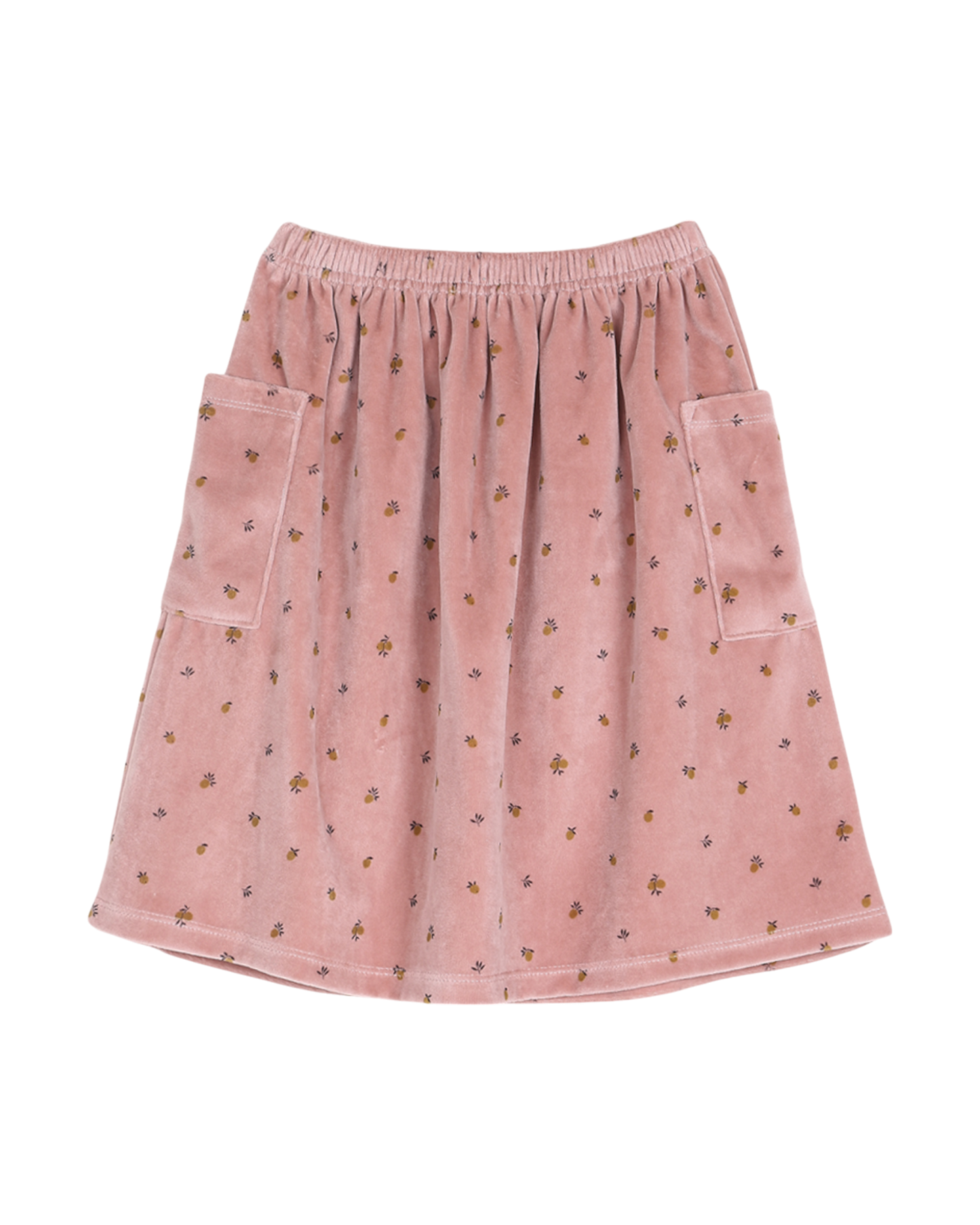 jupe en velours bois imprime mirabelle