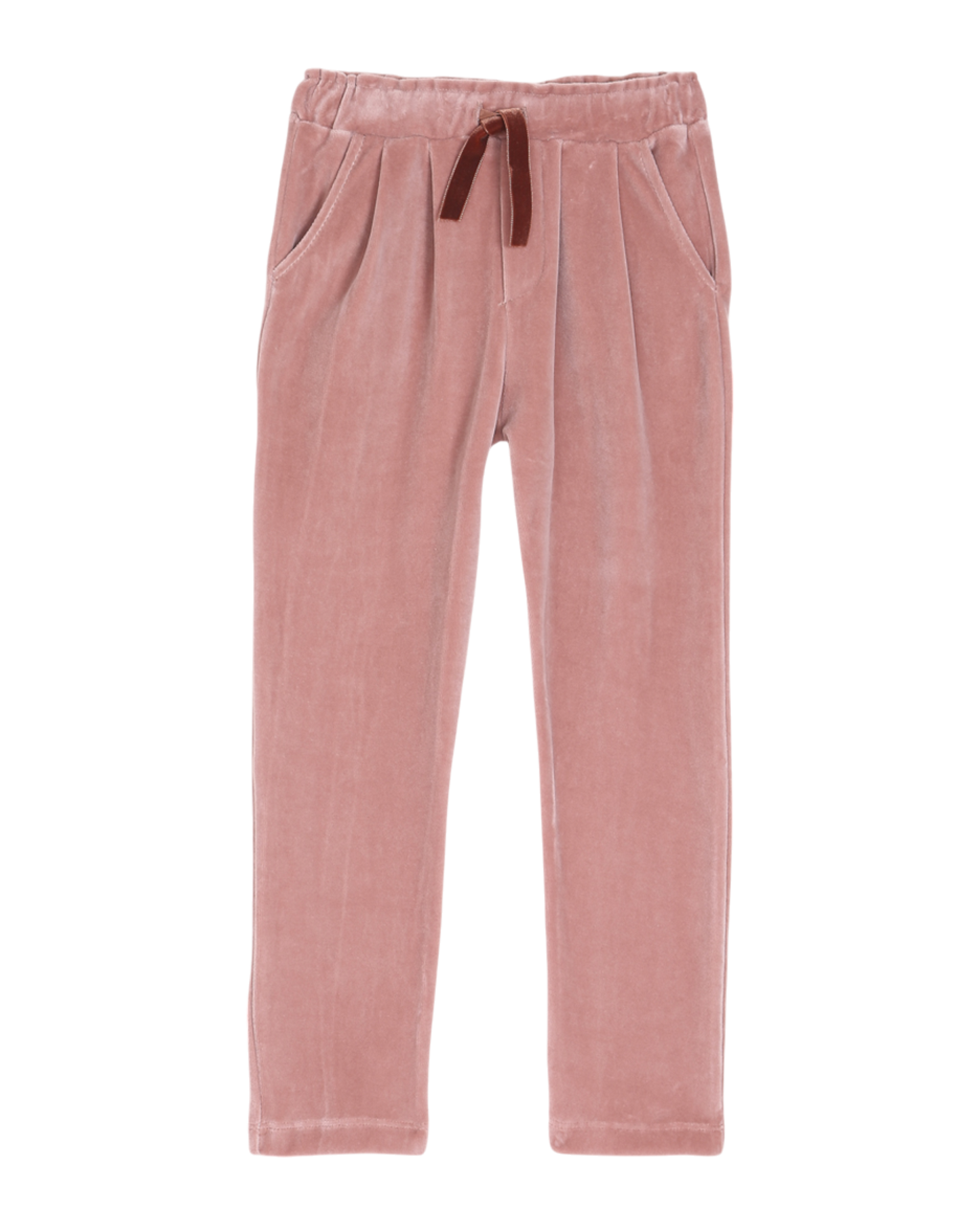 pantalon fille en velours ras bois