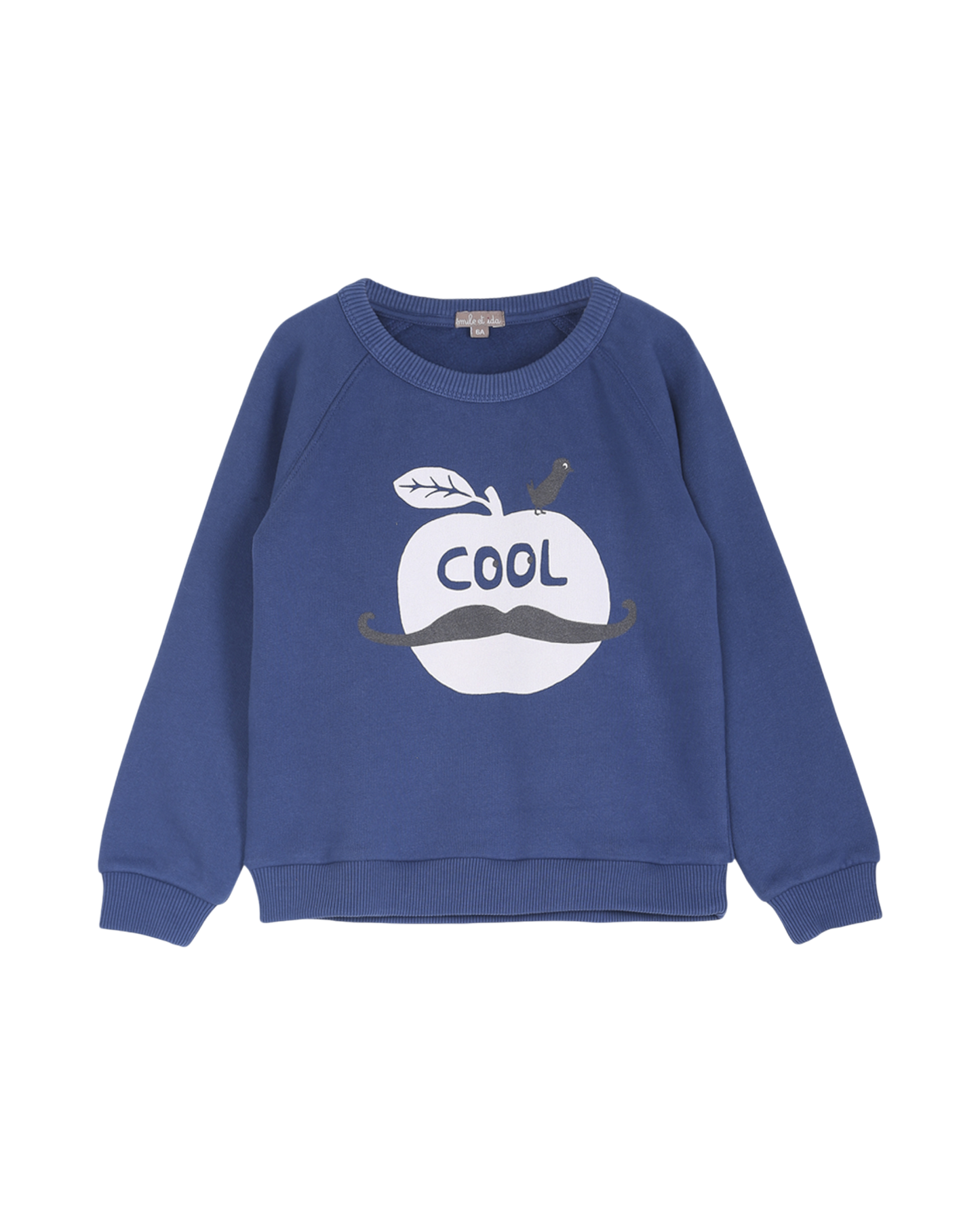 Sweatshirt en coton marine pomme