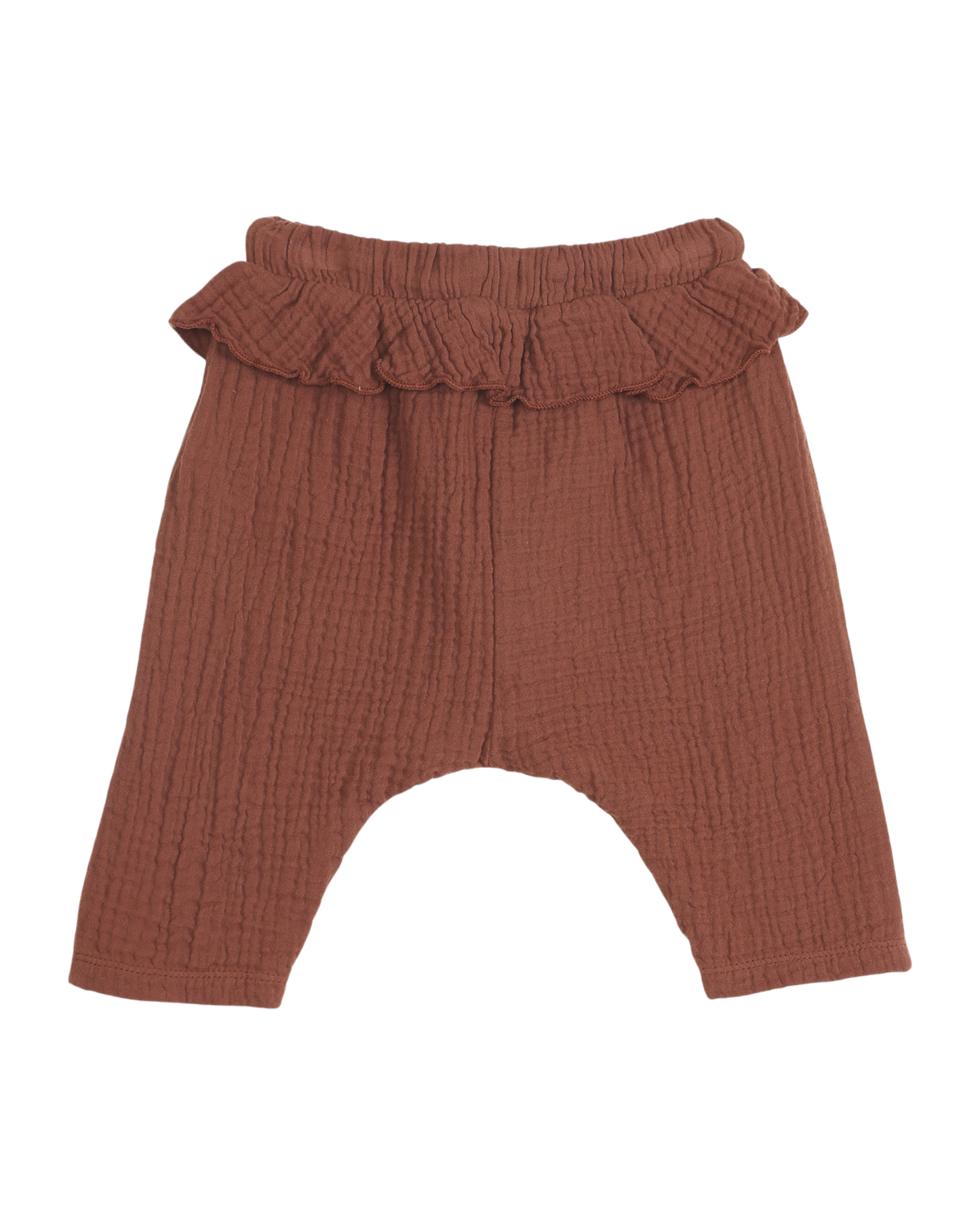 pantalon bebe en gaze de coton auburn